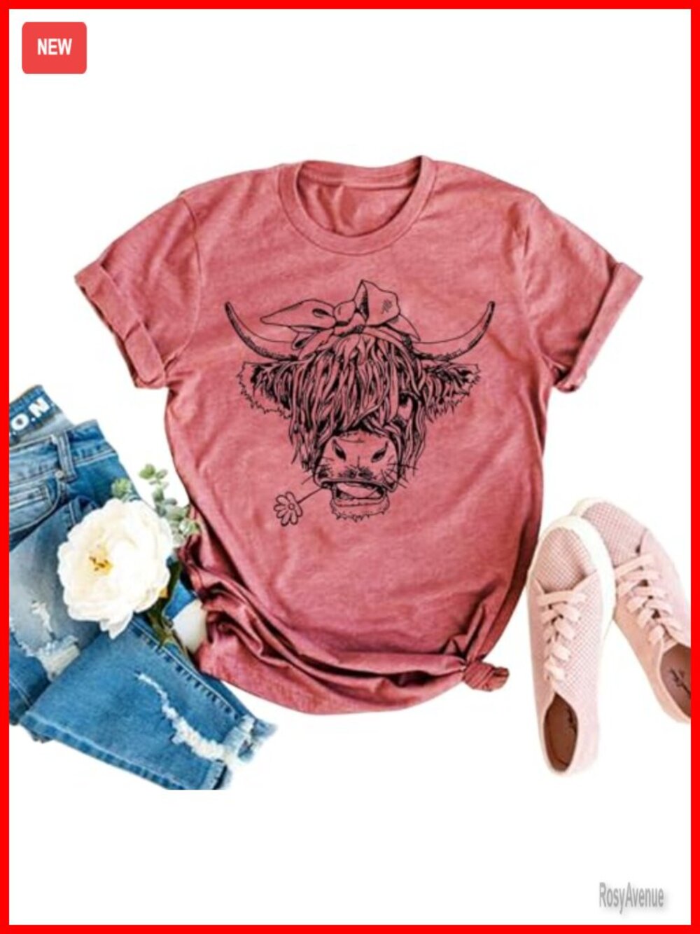 Graphic Western Cowgirl Print Tee